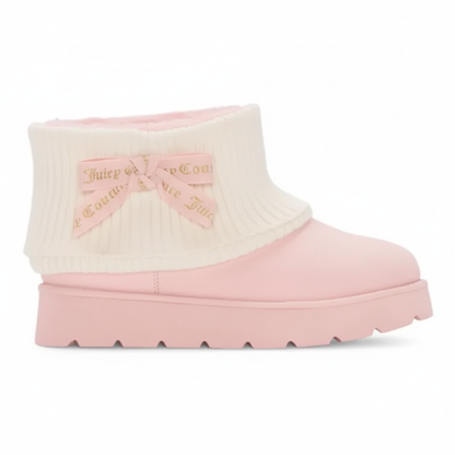 Pink Flat Heel Winter Boots